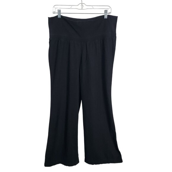 Old Navy Pants - Old Navy Size LP Large Petite Pants Linen Blend Wide Leg Flowy High Roll Waist